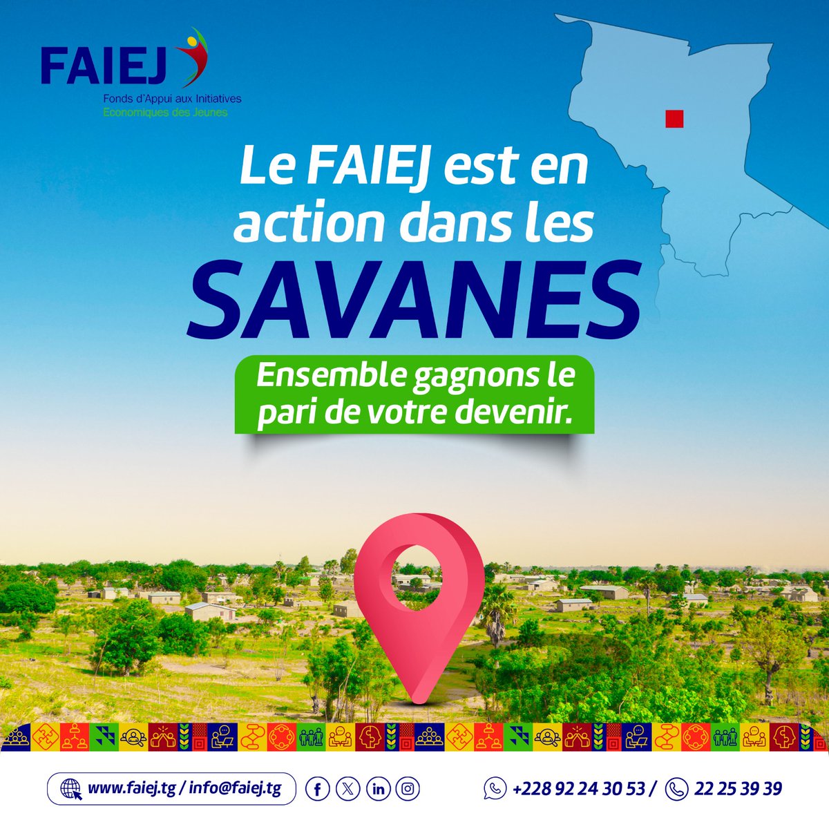 Conformement à l'axe 2 de son plan stratégique, Le <a href="/faiejtogo/">faiejtogo</a> organise une formation en techniques de création et de gestion d'entreprise pour soutenir la croissance inclusive et le développement durable des entreprises des jeunes du 26 Mars au 05 Avril 2024 à Dapaong...