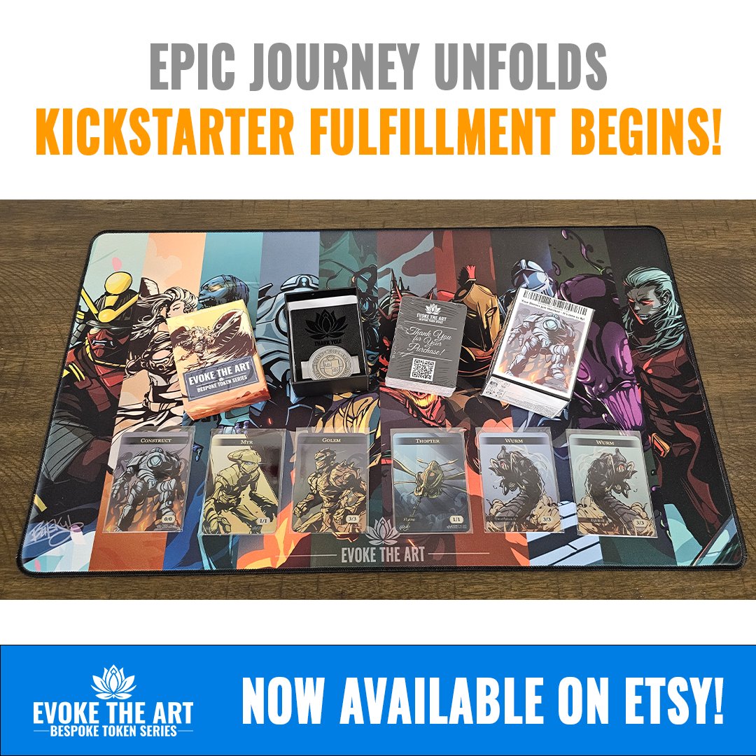 It's here, today's the day! Kickstarter fulfillment begins tonight with our local backers at FNM, Games and Stuff in MD. Excited to see our tokens in your hands. Our Etsy Store is now open 📎 zaximus.com for more! #KickstarterFulfillment #FNM #MTG #MTGAccessories