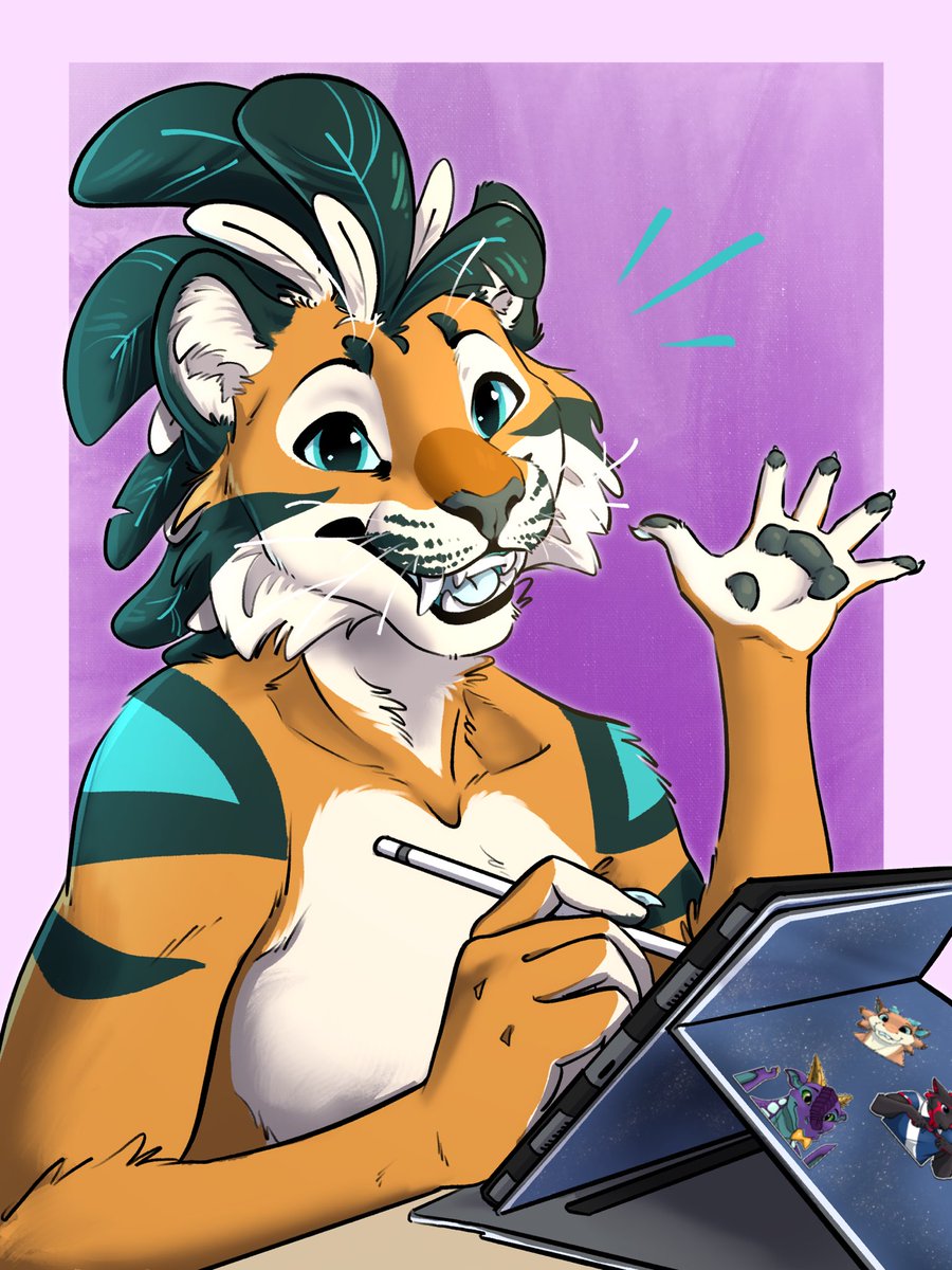 It went official at the beginning of March, and I’m finally ready to announce it… I’m now a FULL TIME FURRY ARTIST! 🎉🎉 I have a carrd in my bio with all my info and links, and a brand new Telegram channel :D I can’t wait to share this new chapter of my life with you all 💖