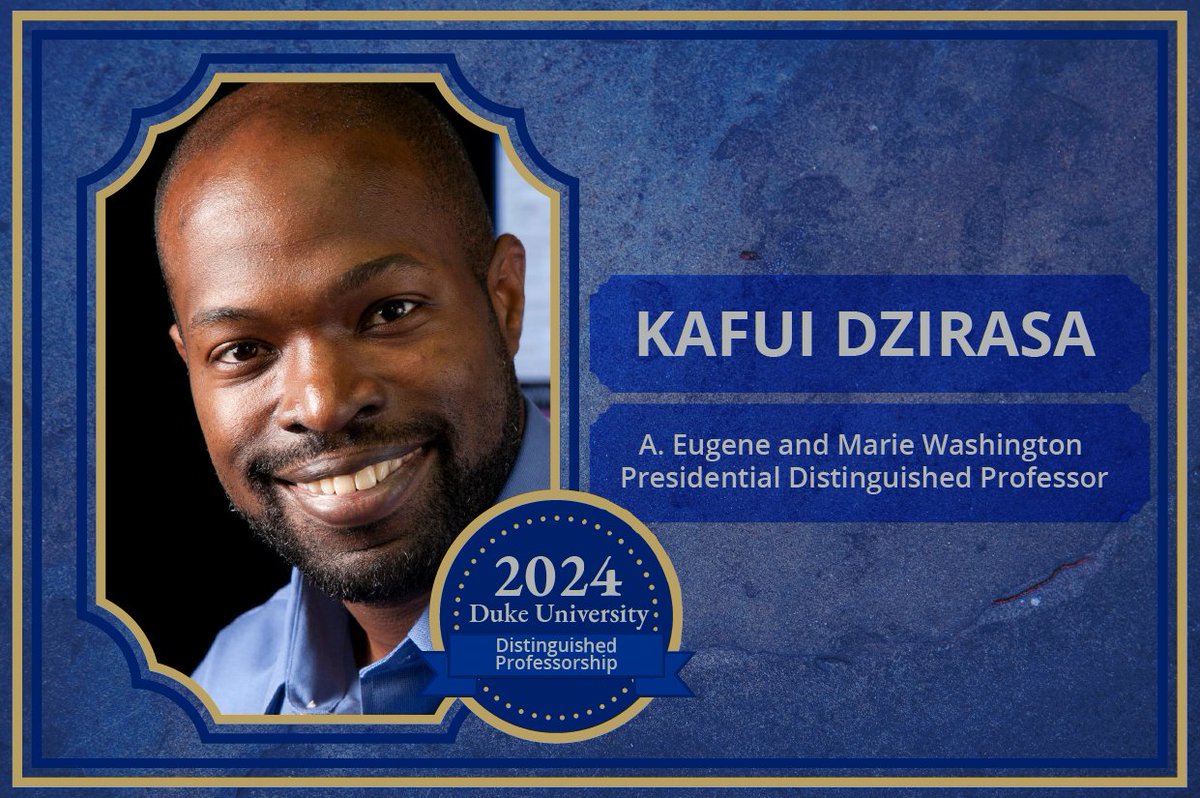 🎉 Congratulations to @KafuiDzirasa, MD, PhD, on earning a Distinguished Professorship from @DukeU! Dzirasa is the co-director of the #DukeCTSI Workforce Development Core. Learn more: today.duke.edu/2024/03/duke-a…
