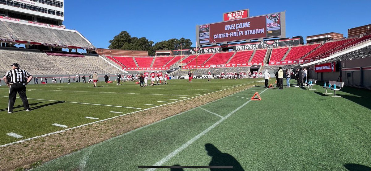 Thank you <a href="/PackFootball/">NC State Football</a> for an amazing visit today!! Had a great time talking with <a href="/CoachJDWhite/">Jackson White</a> about the program and can’t wait to be back! <a href="/FbRichmond/">RichmondRaidersFB</a>