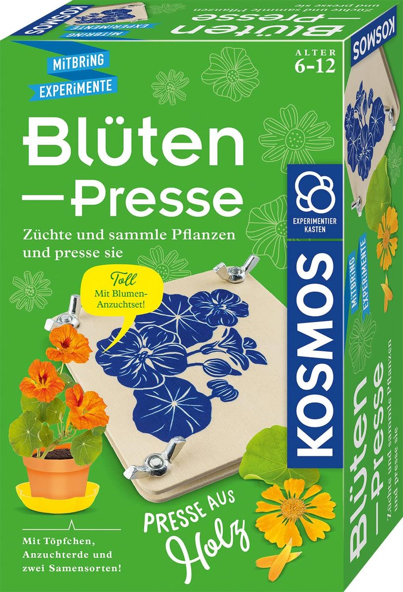 ✅Nur 8,99€ ❌statt 11,99€
➖➖➖➖
➽ KOSMOS Blüten-Presse, Blumenpresse aus Holz, Blätterpresse für Kinder ab 6 Jahren, Blütenpresse, Pflanzenpresse, Bastel- und Geschenkidee
➖➖➖➖
➥ amzn.to/3TU9qiP

*🅆🄴🅁🄱🅄🄽🄶 🄿🄰🅁🅃🄽🄴🅁🄻🄸🄽🄺