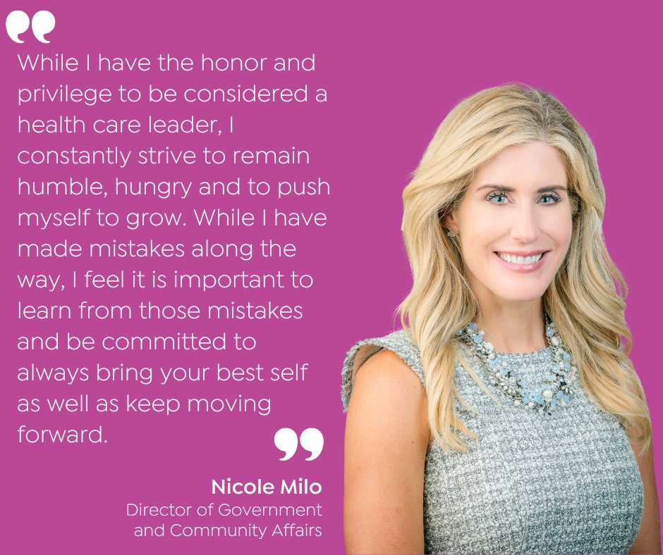 As we continue to celebrate #WomensHistoryMonth, we want to acknowledge and honor the incredible, diverse women across our ministry who help us advance our healing mission every day. Thank you, Nicole!