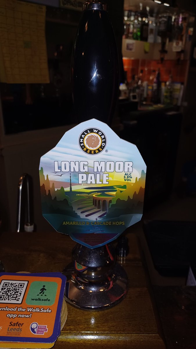 Long Moor Pale from Huddersfield, going down a treat at Otley's The Bay Horse! #otley #famouspubtown