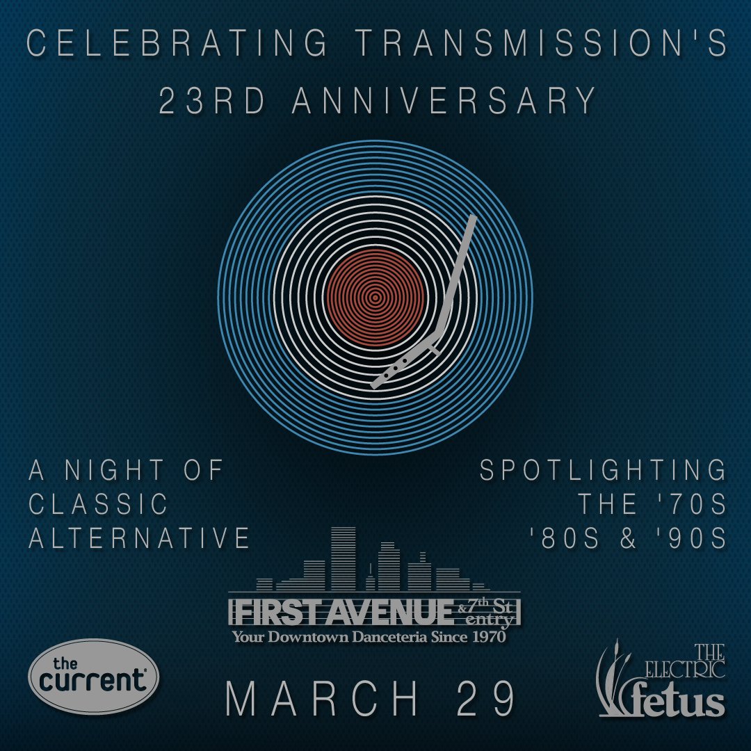Electric Fetus MPLS (@efetusmpls) on Twitter photo If you're at <a href="/FirstAvenue/">First Avenue</a> tonight celebrating DJ <a href="/JakeRudh/">Jake (the 80s & 90s never ended in my world) Rudh</a>'s <a href="/TransmissionTC/">Transmission</a> 23rd anniversary, make sure you stop by our table and enter to win a <a href="/M0DERNENGLISH/">Modern English</a> test pressing of 1 2 3 4! They're going to send us a signed postcard too 🎉
first-avenue.com/event/2024-03-… If you're at <a href="/FirstAvenue/">First Avenue</a> tonight celebrating DJ <a href="/JakeRudh/">Jake (the 80s & 90s never ended in my world) Rudh</a>'s <a href="/TransmissionTC/">Transmission</a> 23rd anniversary, make sure you stop by our table and enter to win a <a href="/M0DERNENGLISH/">Modern English</a> test pressing of 1 2 3 4! They're going to send us a signed postcard too 🎉
first-avenue.com/event/2024-03-…