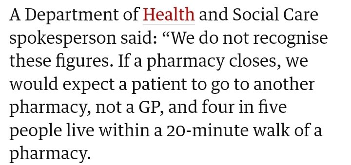 'We do not recognise...' does that mean they refute the figures? Go to another pharmacy, that is now doing its own and the work of the other pharmacy? That's a very simplistic/narrow view