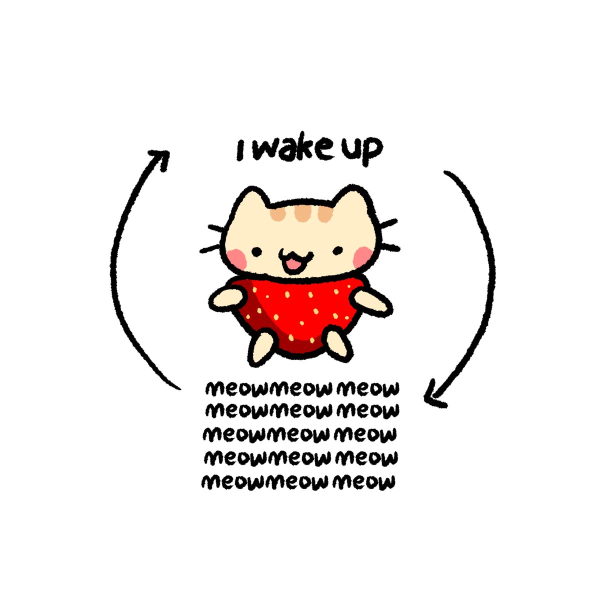 wake up meoewmewoewmewoemweowmewo 🍓 repeat