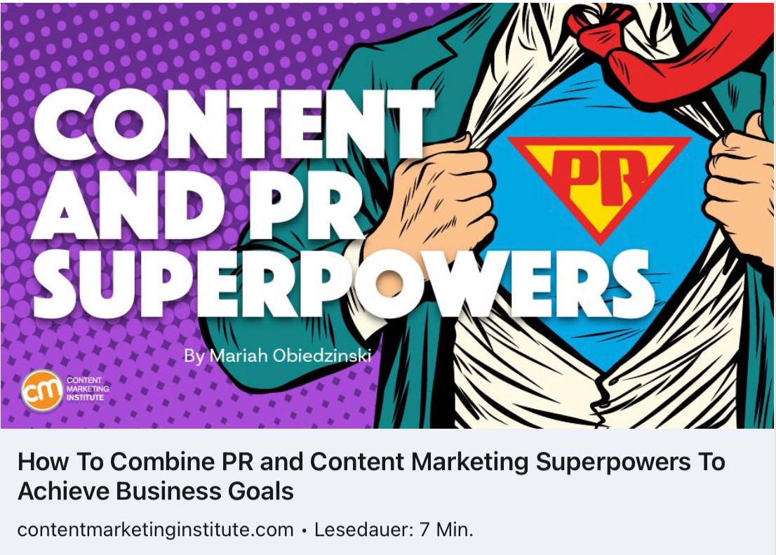 How To Combine #PR and #Content #Marketing Superpowers To Achieve Business Goals via Content Marketing Institute contentmarketinginstitute.com/articles/pr-co…