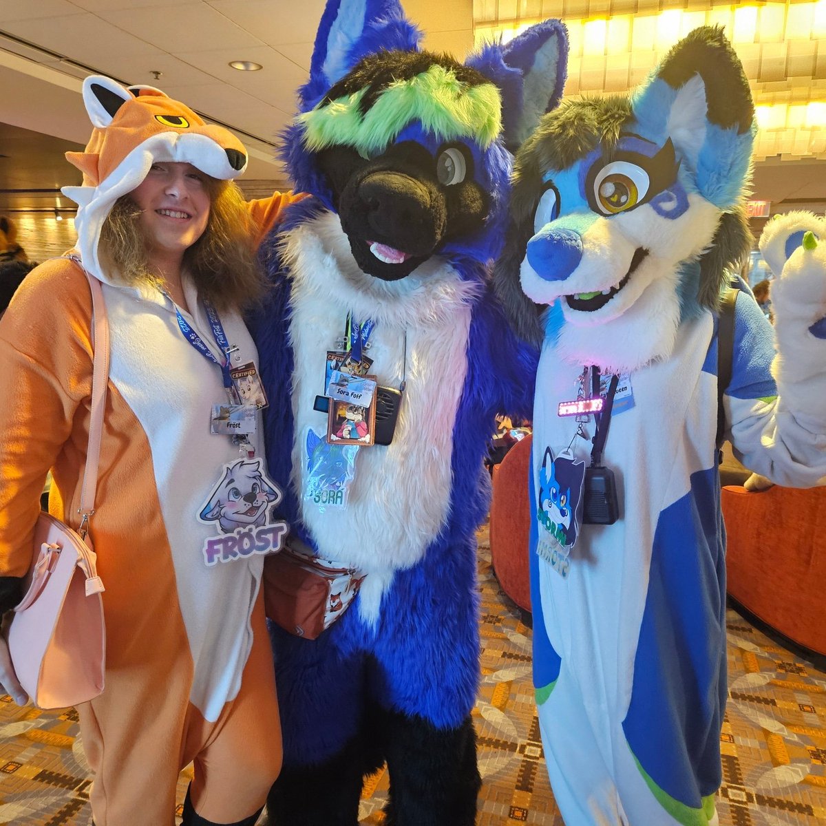 SoraFox1's tweet photo. Happy #FursuitFriday 

Looking back at one of my favorite pictures from #MFF2023 on my favorite day, with @FrostFoxFTW and @StormiFolf 

It's definitely a better pic than the one from 2021 https://t.co/KrT9wgaIxF