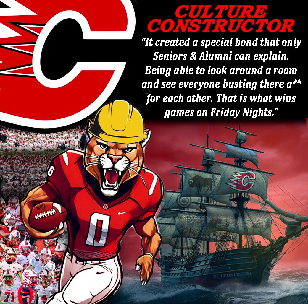 CentCougsFB's tweet photo. We reached a new milestone at Centennial in 2023. It took a lot of time &amp; effort from many who came before this group to help Construct The Culture.

Hear from All-District CB Jake Pierson (‘20🏈🏒) on the creation of Cougar Strength prior to the 2019 season. https://t.co/nlakTGt9fq