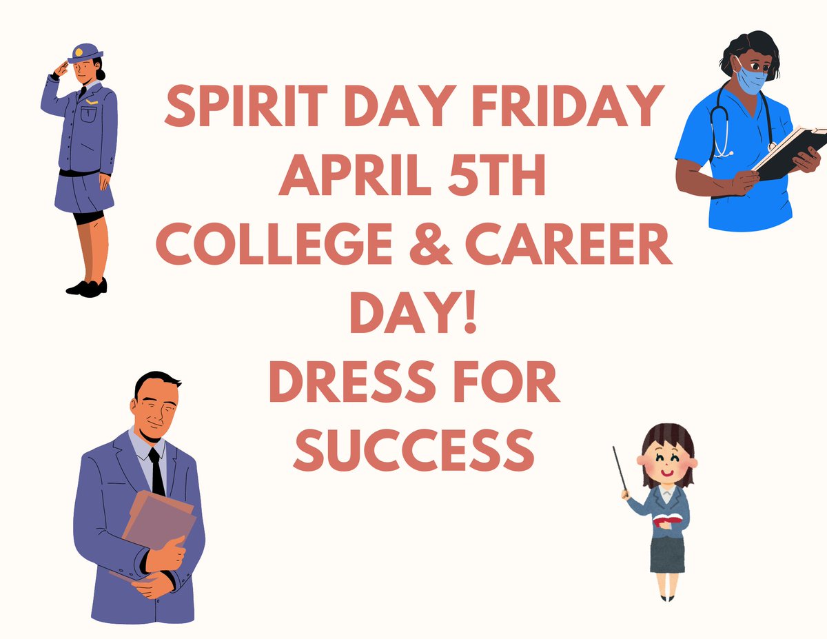 College &amp; Career Day 
Spirit Day Dress for Success
