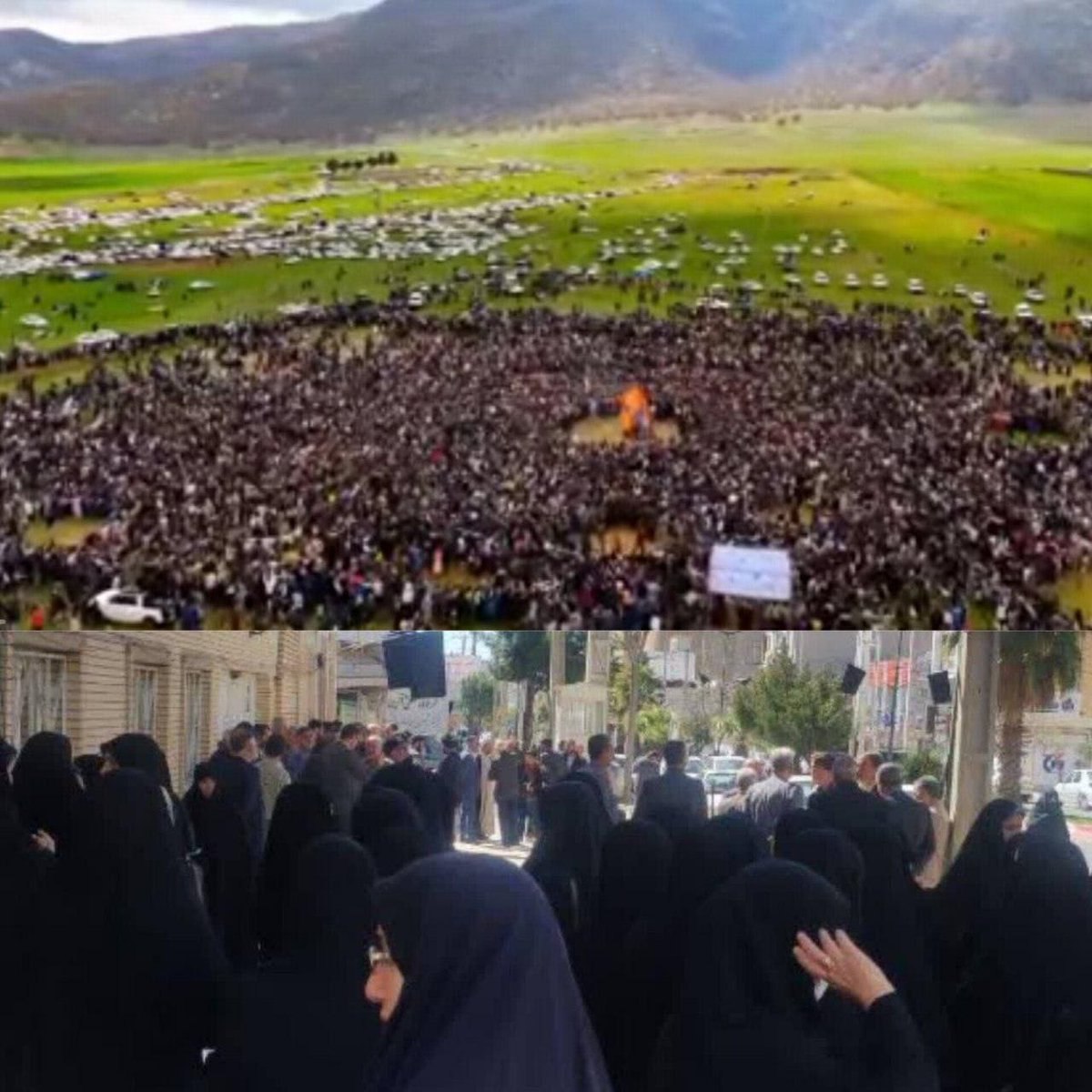 mmorfiin3's tweet photo. تو ایلام اون ۵۰ نفر پایین رفتن اعتراض کردند که چرا اون  جمعیت زیاد بالا  نوروز رو جشن گرفتند https://t.co/QlvsGr0XHO