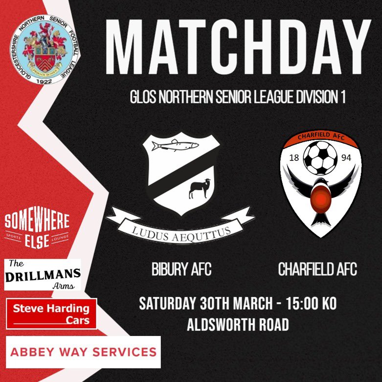 BiburyAFC's tweet photo. A tough task for the boys tomorrow as we play host to @Charfield1fc . The first time the 2 teams have met this season. 🔴⚫️

🆚 | Charfield AFC
🏆 | @GNSLOfficial Div 1
📍 | Aldsworth Road GL7 5PB
🗓️ | 30.03.24
⏰ | 15:00 KO

#UTFT 🐟 https://t.co/WdVqynAEL5