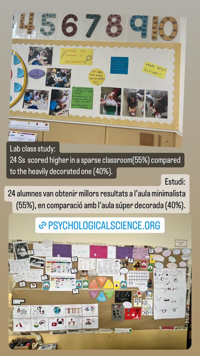 MissCarlaD's tweet photo. It’s needed to know what effect the classroom visual environment has on S’s attention and learning in real classrooms. Find this amazing study here https://t.co/J79Kos3klL
#inclusivelearning #educationalspace #classroomdesign #learningspace #reusecycle #consultantdesigner https://t.co/w2OIprhFgA