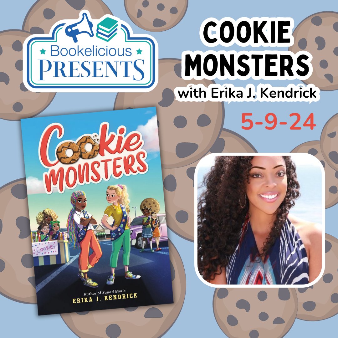 📢 LIVE virtual author event with @erikajkendrick! 🍪 A copy of COOKIE MONSTERS for every student to keep! 🍪 'Fun, fast-paced novel about...fighting for what's right & standing out from the crowd while standing up for yourself.' 🍪 More info/register: bookelicious.com/bookelicious-p…