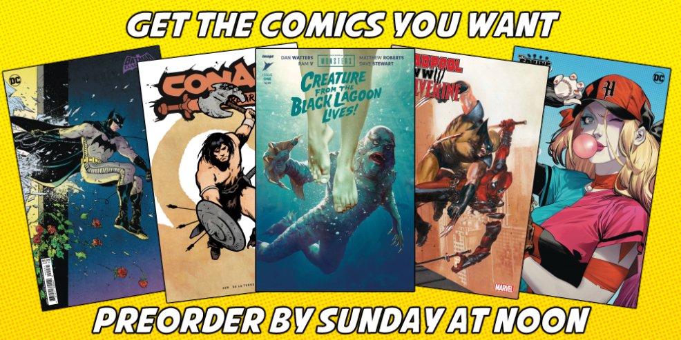 This week's preorders are live! Let us know what you'd like to get before you start trackin' down eggs on Sunday! shop.thecomicsplace.com/pages/weekly-p…