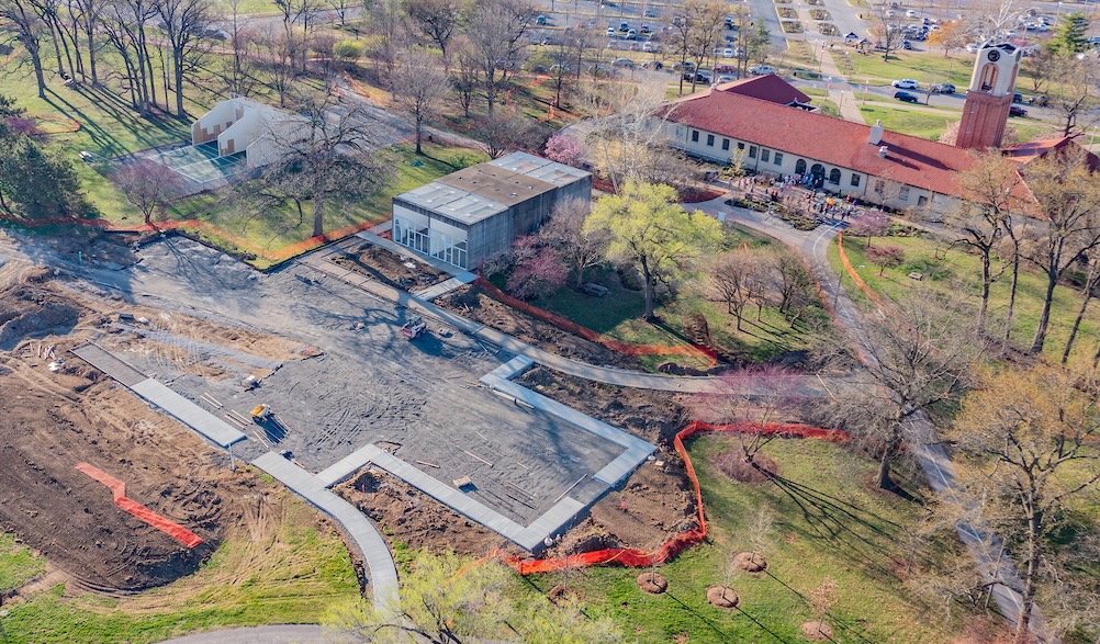 We're really 'boxing out' now! The drainage systems have been laid and crews are preparing the #ForestParkBasketball site's walkways, footings, posts and more. Zone in on the project and support basketball in St. Louis here: forestparkforever.org/basketball #ForestPark4ever