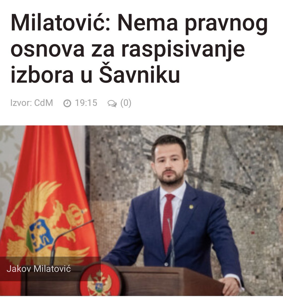 Pozdravljamo odluku @JakovMilatovic i pozivamo vladu da stvori uslove da se okončaju već raspisani izbori u Šavniku. Istovremeno, očekujemo od Predsjednika 🇲🇪 da insistira kod vlade i @MickeySpajic, da se gradjanima Šavnika omogući da slobodno izaberu svoju vlast.