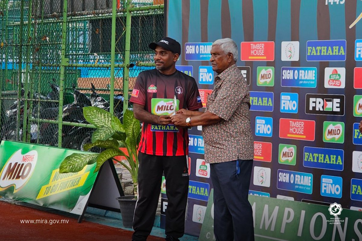 MIRAmaldives's tweet photo. Congratulations MIRA RC team for winning the Milo Ramadan Cricket Carnival 2024!! Congratulations Hussain Usaid for being the player who took the most wickets and Mohamed Jinah Ibrahim for being the best fielder of the tournament. We are truly very proud of you all! https://t.co/taFHaRx4yE