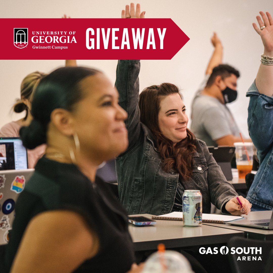 Raise your hand if you're ready to win some more tickets! For our second week of Graduate Student Appreciation Month, we're giving away four tickets to the Georgia Swarm game on April 19th. Head to GasSouthDistrict.com/UGA to enter to win before April 14 at 11:59pm! @UGAGwinnett