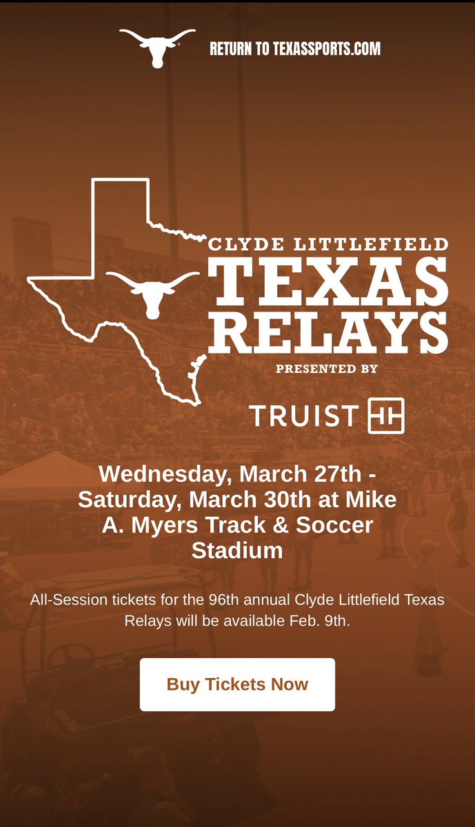 Excited to be running the 4x400 relay at the TEXAS RELAYS today!