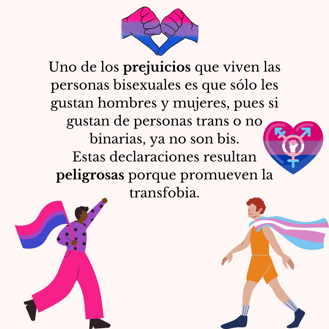 Este tipo de acciones perpetúan la desinformación, ignorancia y prejuicios en torno a la bisexualidad.

#ProgramaDeGeneroEInclusion #JuventudInclusiva #Genero #Diversidad #Inclusión #LGBT #Igualdad #Estereotipos #Respeto #bisexual