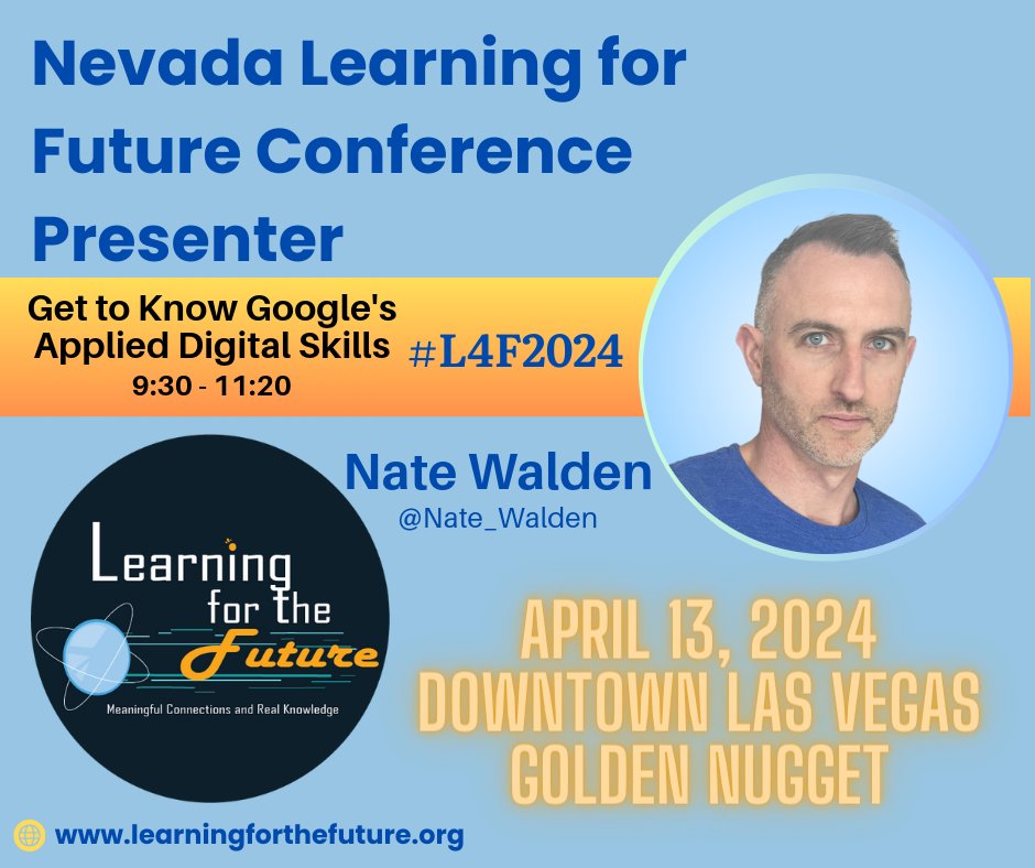 I'm headed to Las Vegas for the Learning for the Future conference! Looking forward to sharing the power of Applied Digital Skills with some Nevada educators!
@NvstateED #L4F2024