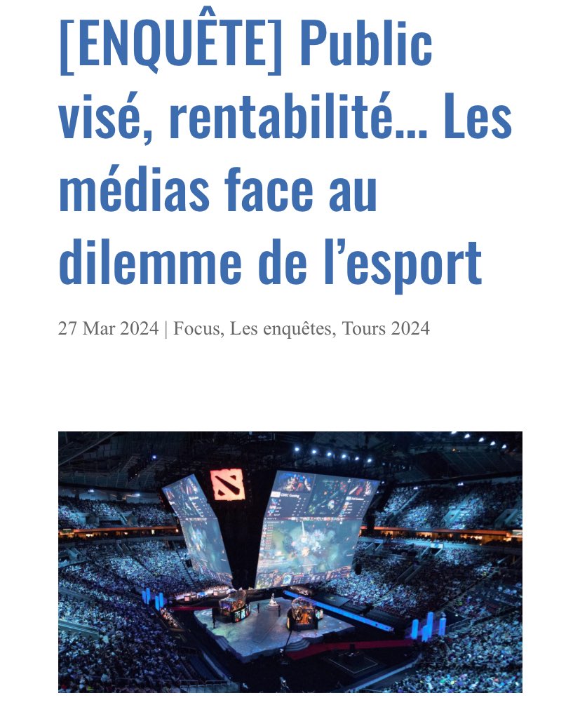 Flow_Pich's tweet photo. Comment les grands journaux font face au phénomène de l’esport ? C’est ce qu’on a essayé de comprendre avec @jules_bourbotte.
Merci aussi à @Paul_Dejala qui a grandement participé à cette réflexion.
Article à retrouver juste ici :
https://t.co/U9p1PXS6jS https://t.co/iGuAJ3w8vh