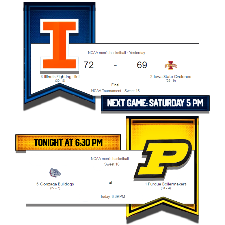 LOCAL LOVE!
Illini Move On, Purdue Plays Tonight
Get yourself a reservation and get yourself in here!
#MarchMadness #locallove #Illini #BoilerUp