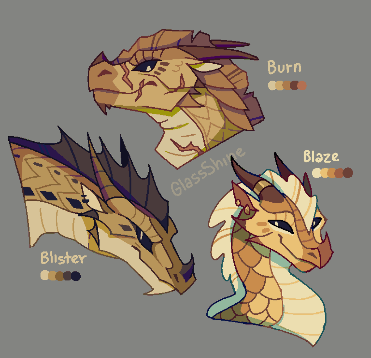 The three sisters!
Which one are YOU gonna support in the great sandwing war?!
#WingsofFire