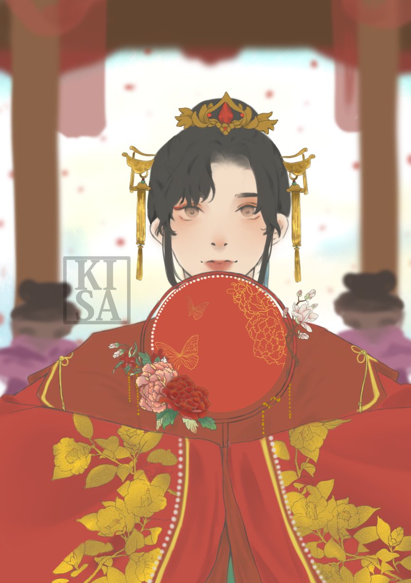 In tribute to my first ever mdzs related fanart namely @zeldacw 's #MoXuanyu from Mo Xuanyu's Underworld Story I decided to draw Mo Xuanyu at his wedding <3 Thank you so much zeldacw for this wonderful story!