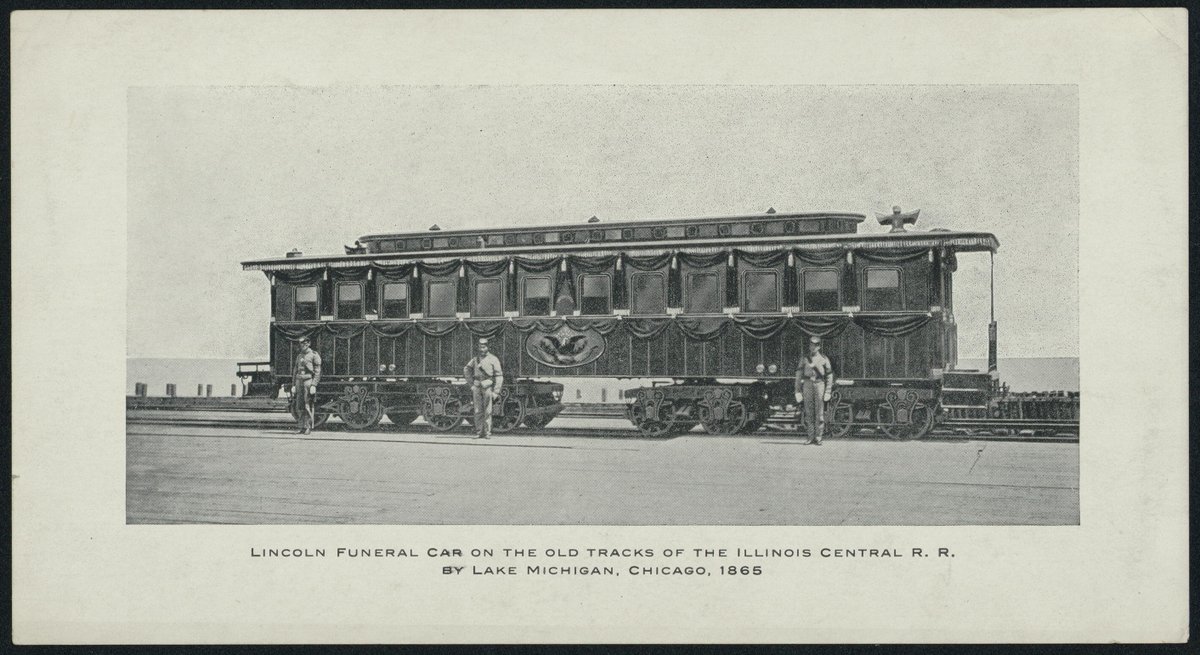 #OTD in 1865, the body of President Abraham Lincoln departs Washington, D.C. for his home of Springfield, IL by special train. The funeral train passes through over 400 cities and towns while millions of Americans pay their respects along the 1,700 mile journey. #CivilWar #APX159