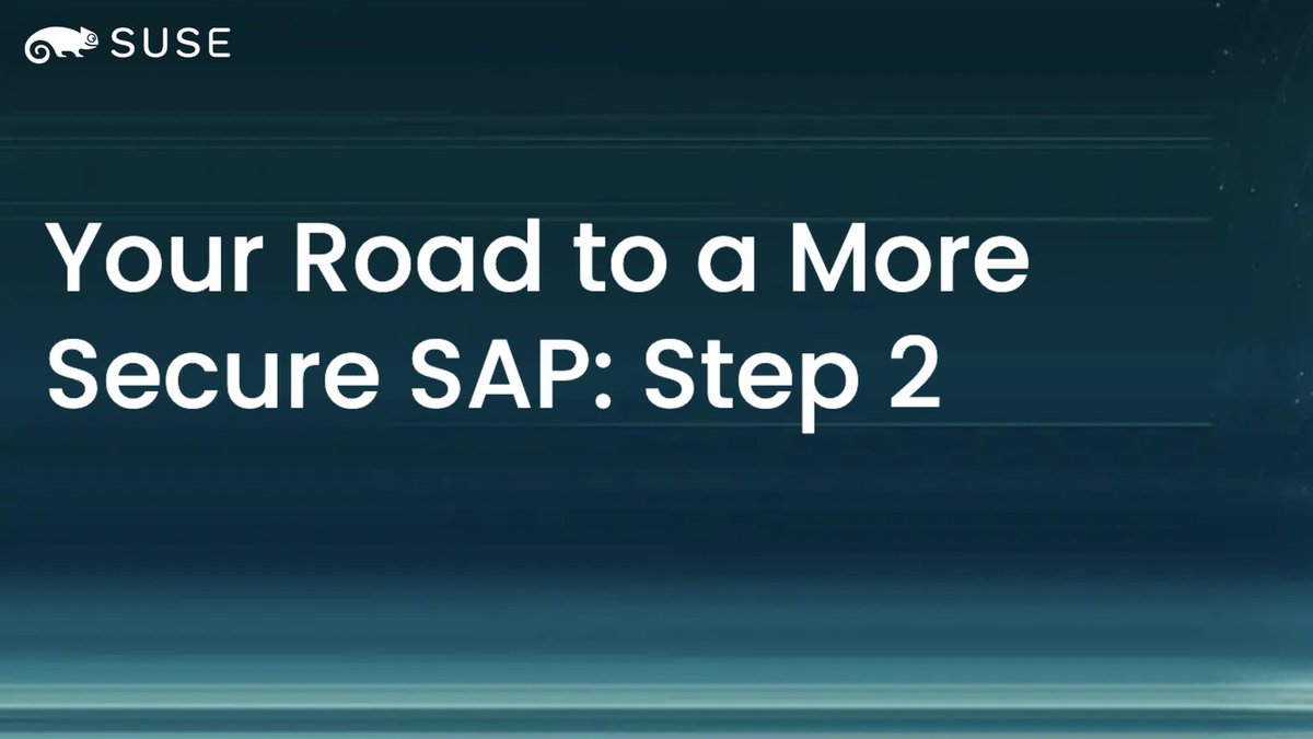 SLES4SAP's tweet image. See at-a-glance how #SUSE can help you navigate through a path to a more secure #SAP platform. Take a look at Step 2 - How a secure software supply chain can prevent cyber attacks.

#SUSEChampions infl.tv/n1un