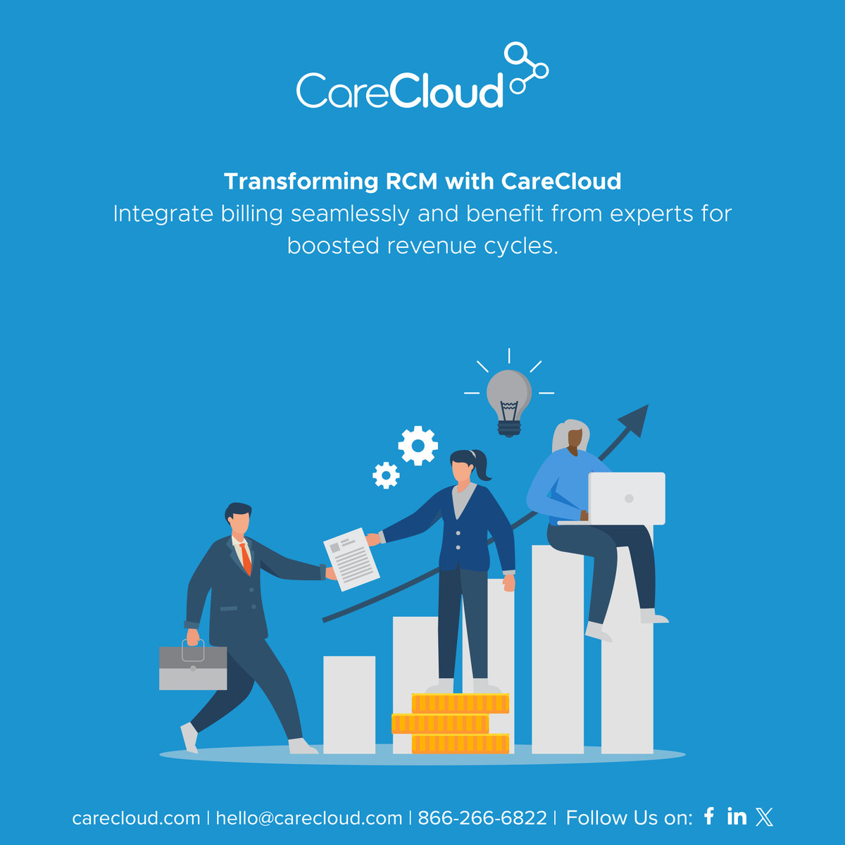 CareCloud's tweet photo. Transform your practice's financial health with @CareCloud RCM. Streamlined cycles, personalized support, and industry expertise. Elevate profitability effortlessly.
Learn More: https://t.co/hATYoqmXLb
#HealthcareFinance #RCMExperts #RCMExcellence #RCMSolution https://t.co/FaoOBZI1BZ