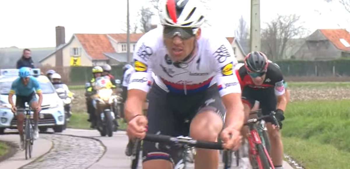 Skyblu40's tweet photo. The boss. Uno de esos corredores de clasicas de pavés que dejan huella... 
 🔥 #RVV24 #Stybar https://t.co/23GrO4v2Eb