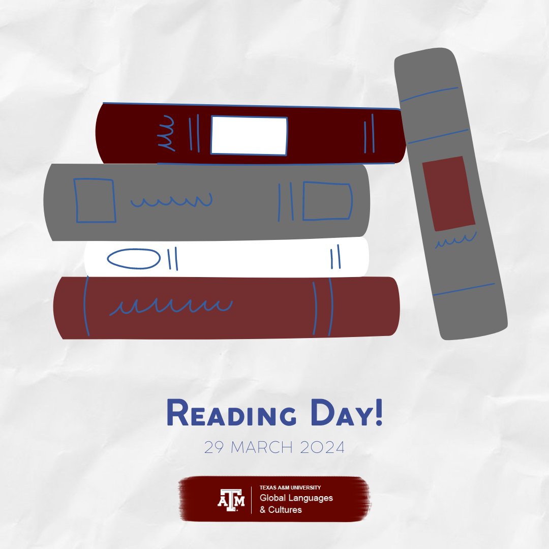 It's reading day, Ags! Take time to relax and catch up on your work! #tamu #glac #readingday