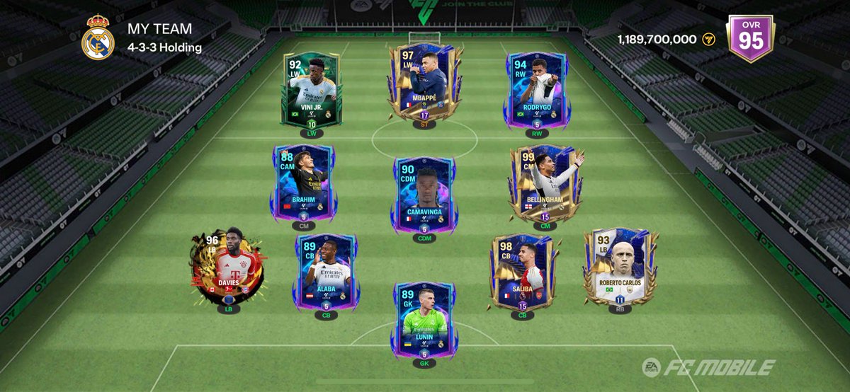 doncarloFM's tweet photo. @Echinochloa10 @Nakata767 RM 24/25 squad, minus rudiger and trent arnold (as he rumoured move to RM), 

surprisingly this squad give me lot of win rather then my previous utoty squad 🤣 https://t.co/AeOLTWcZzt