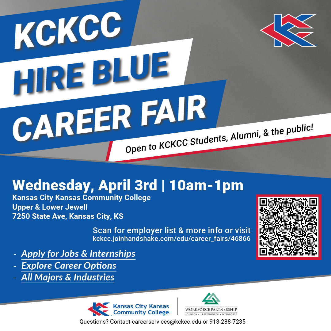Looking to kickstart your career or explore exciting job opportunities? Connect with local employers and take the first step towards your dream job! Don't miss out on this incredible opportunity to shape your future. See you there! #KCKCCProud #KCKCC100