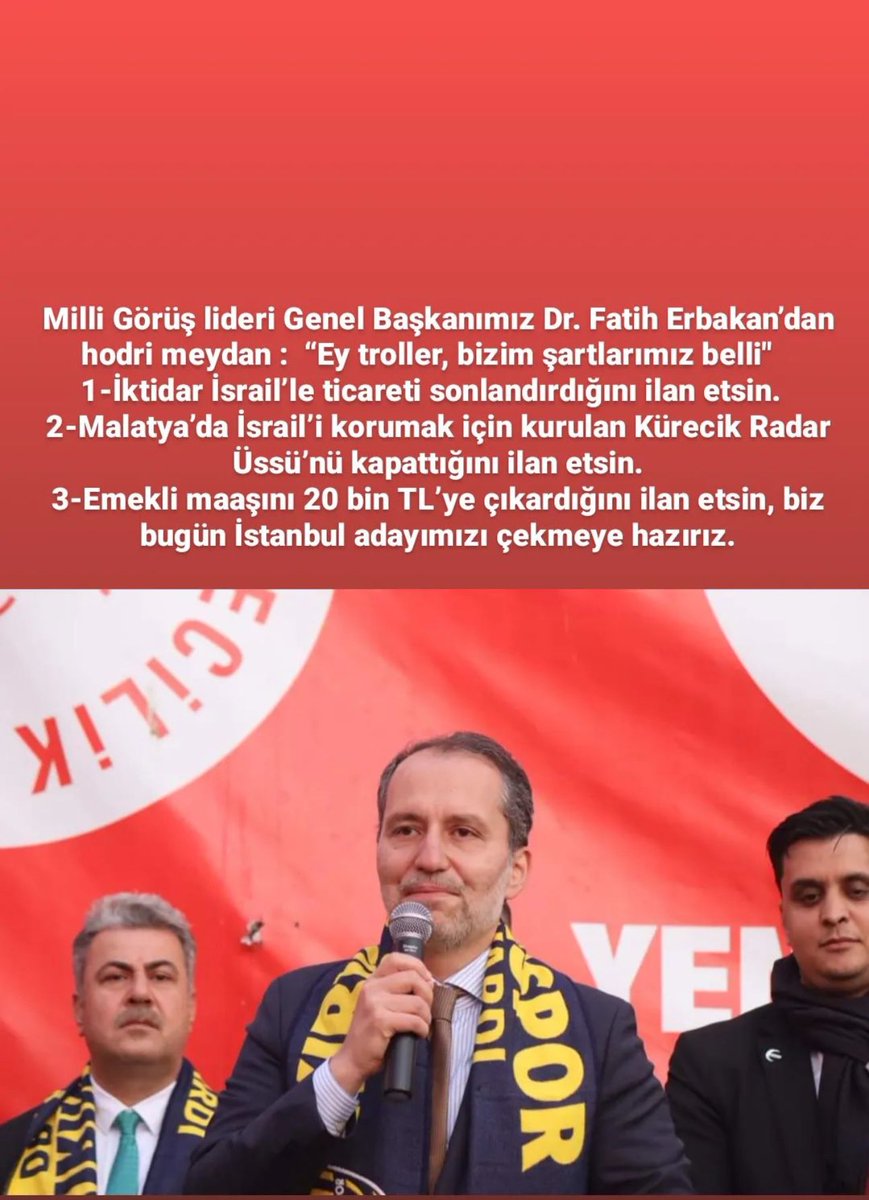Mustafa65430234's tweet photo. #YenidenRefahParti #Yenidenistanbul #YenidenRefah https://t.co/nxPl83j3Lg