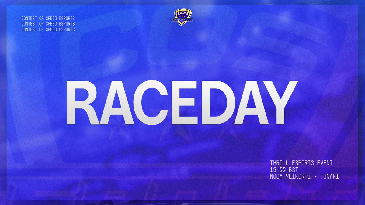 RACEDAY

It's raceday for the final time in <a href="/TEE_F1_/">Thrill Esports Event</a> !
Nooa and <a href="/BlombergJesper_/">TuNari</a> will be taking to the track at 19:00 BST tonight around the Interlagos circuit. 
Go get them boys! 🔥