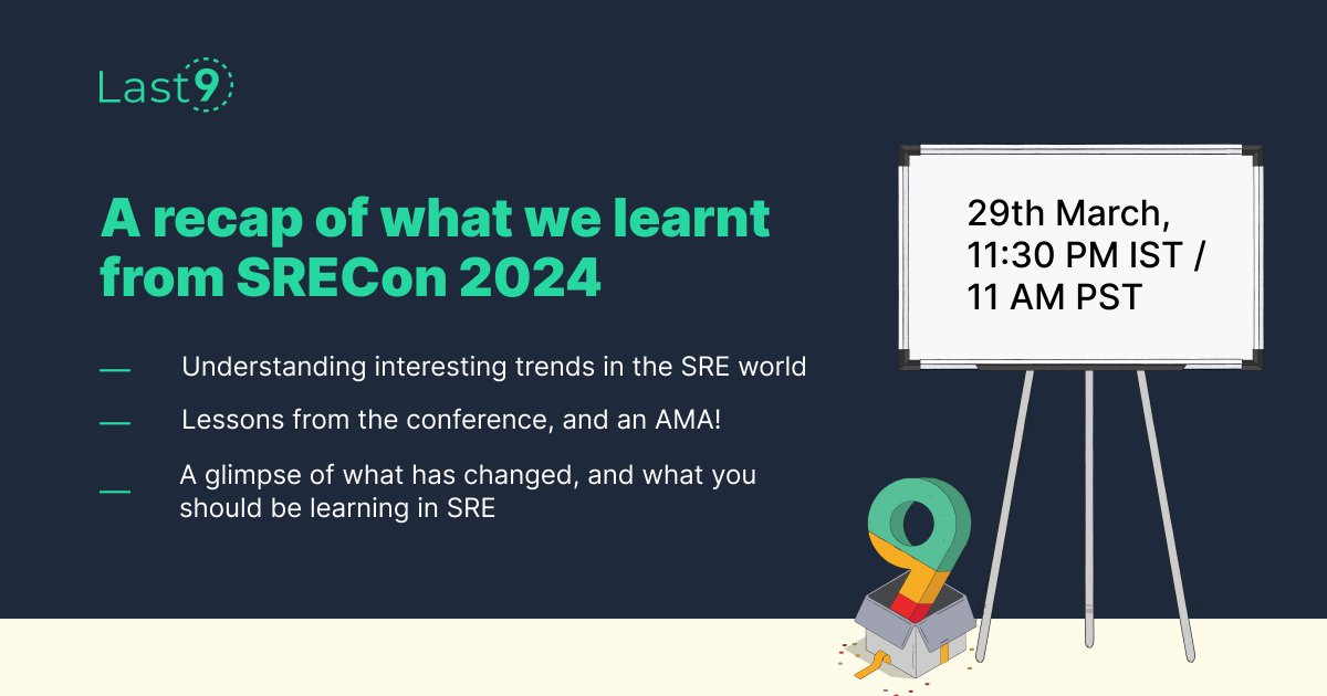 . @prathamesh2_ and @sreinsights have a super fun session TODAY on everything they learnt at @SREcon Americas. A good time to quiz them, and discuss all things #DevOps #monitoring #SRE Registration link: linkedin.com/events/7178549…