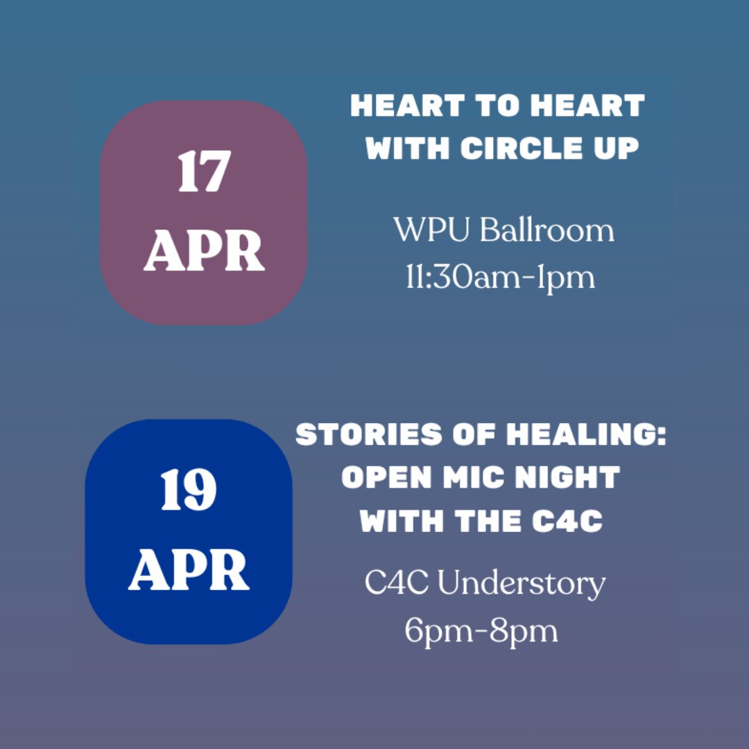 SHSPitt's tweet photo. There are so many ways to get involved with Sexual Assault Awareness Month this April. You can join a training, learn about resources to support survivors, or even share a story about healing with members of the Pitt community. To learn more, please visit: https://t.co/Fody8q9urQ https://t.co/3m0sjUQMkT