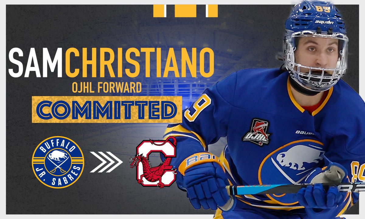 Congratulations to @OJHLOfficial forward Sam Christiano on his recent commitment to @CortlandMhky! #LevelUp #SwordsUp