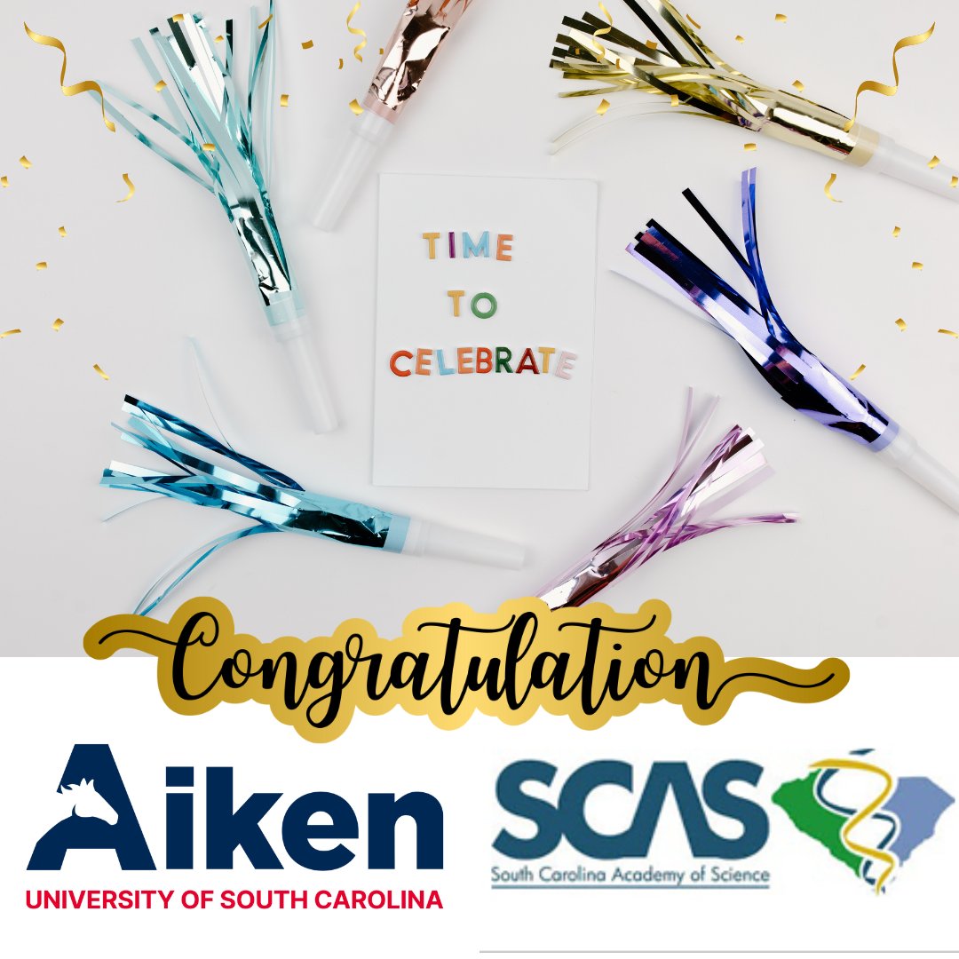 Congrats to the <a href="/USCAiken/">USC Aiken</a> winners from this year’s South Carolina Academy of Sciences (SCAS) meeting: Senior #Biology majors Christine Sanderson, Mary Beard, and Caroline Czarnecki and senior Applied #computerscience major Caroline Peace‼️ #usca #STEM #research #uscaiken