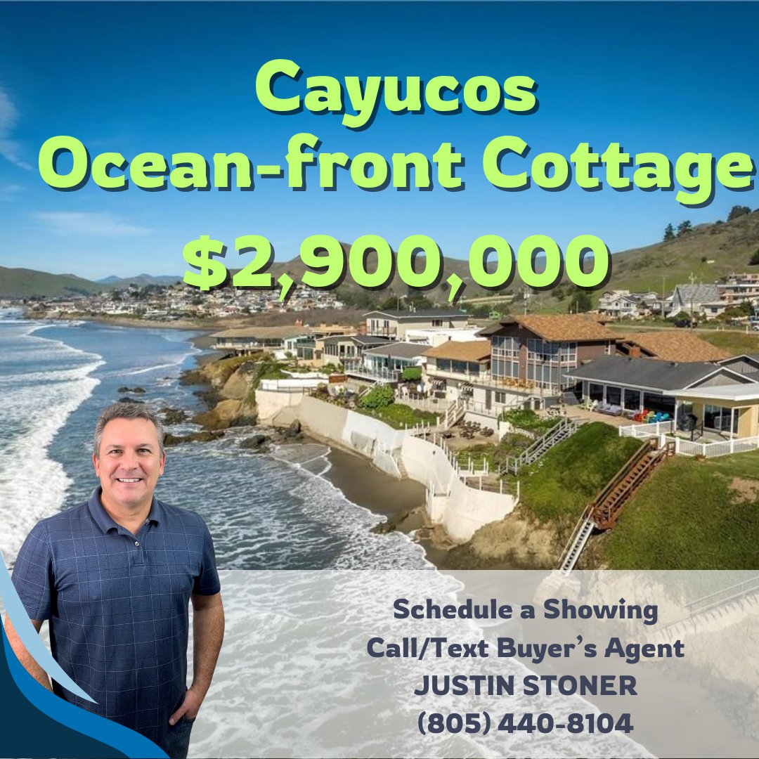 Justin4writing's tweet photo. Indulge in the epitome of oceanfront luxury at 2662 Studio Dr, Cayucos. Panoramic views, private beach access. Your dream coastal lifestyle is just a sliding door away. https://t.co/V0674VWl7J #LuxuryLiving #CayucosCoast #OceanfrontOasis https://t.co/60bVxOyVOE