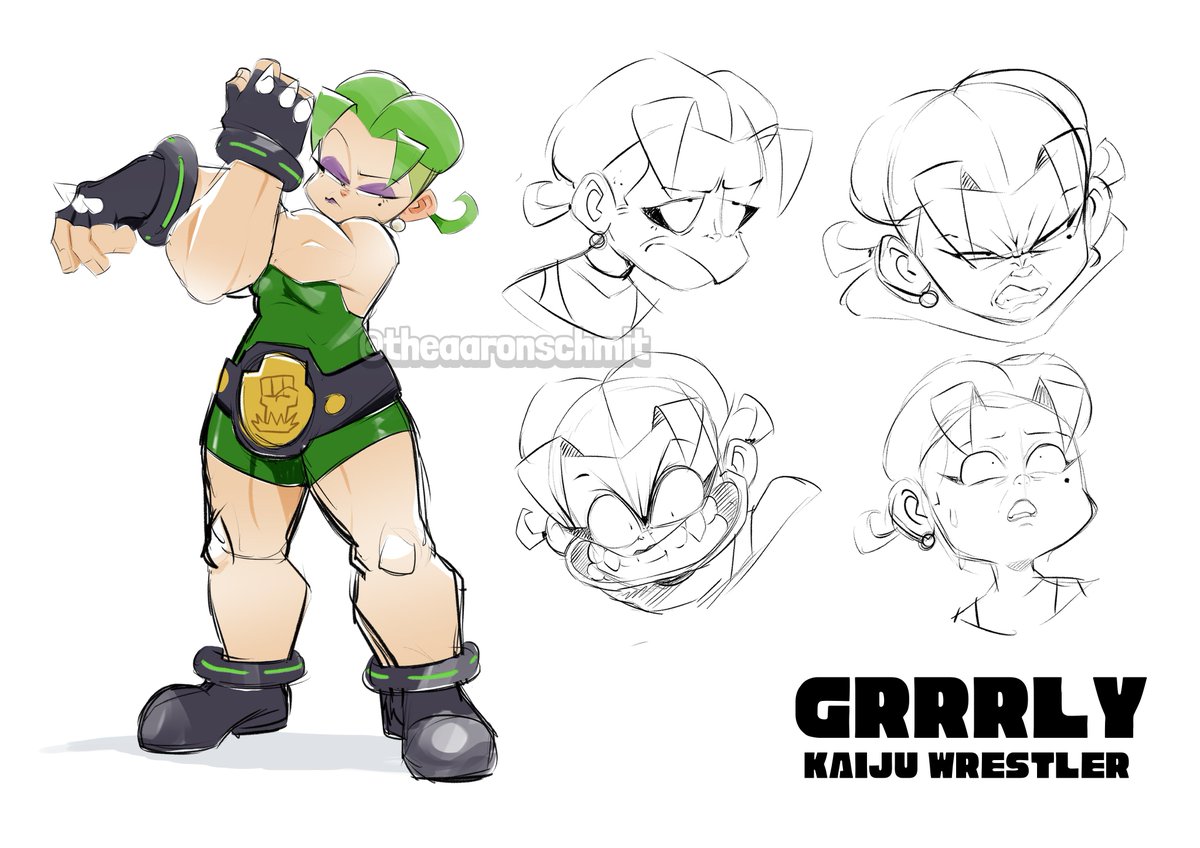 I miss drawing my street fightin' OC, Grrrly. 