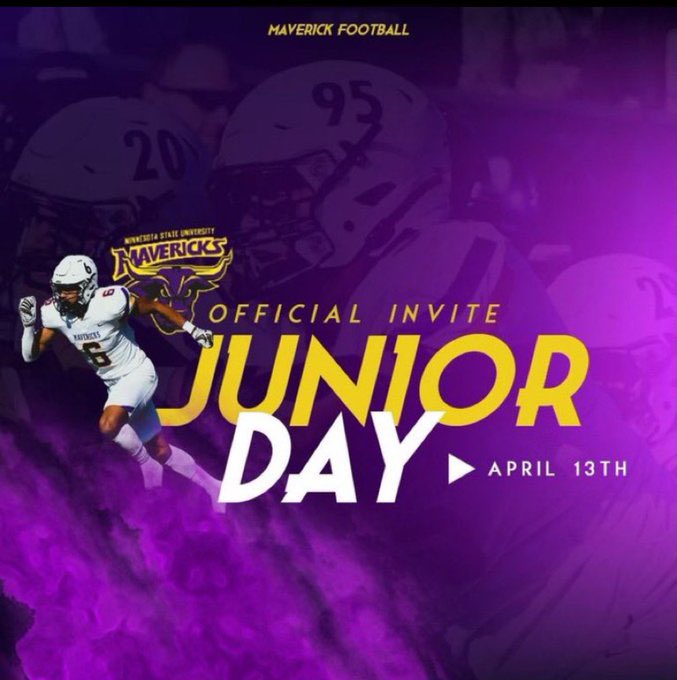 Thank you for the invite!! <a href="/CoachSchlichte/">Ryan Schlichte</a> Excited to learn about Mankato!! <a href="/maverick_scoop/">Maverick Football Scoop</a> <a href="/MinnStFootball/">Minnesota State Football</a>