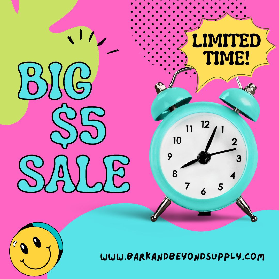 📢 It’s $5 Friday !! Shop all our $5 deals for a limited time 👉 barkandbeyondsupply.com/collections/on… #fivedollarfriday #Deals #FridayMorning #dogsoftwitter #dogs #dogsofx #LimitedOffer