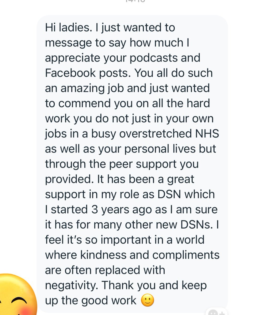 So lovely to receive this message today!  💙 

#TeamDSN #CNSvalue