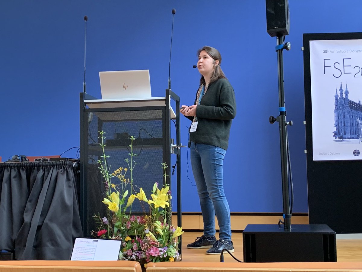 Marie Euler presenting "Equivalence of Generalised Feistel Networks" at FSE 2024 in Leuven today.
fse.iacr.org/2024/program.p…